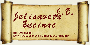 Jelisaveta Bućinac vizit kartica